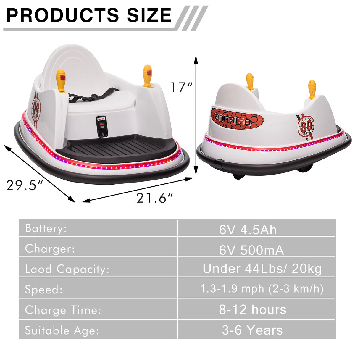 12V Electric Powered Ride on Bumper Car with Remote Control S7823