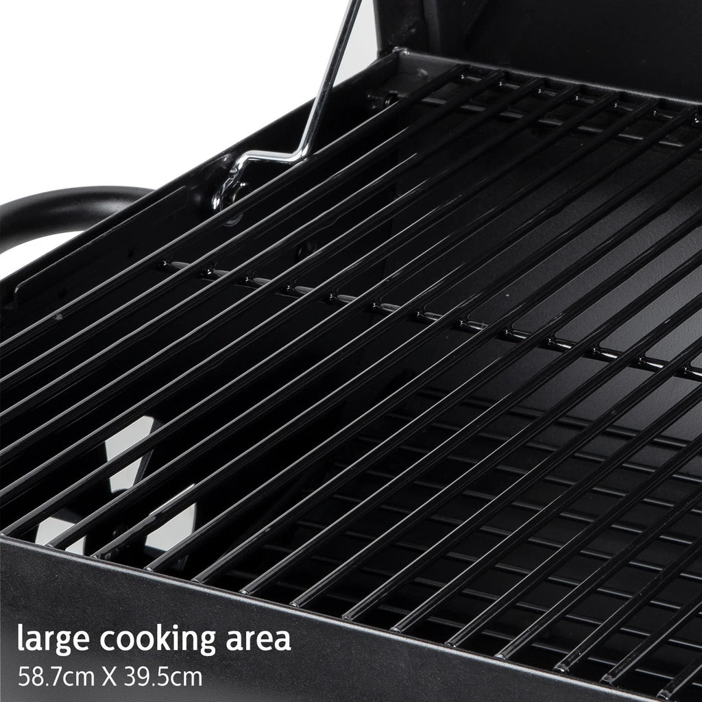 Portable Barrel Charcoal BBQ Grill with Front Shelf E806878