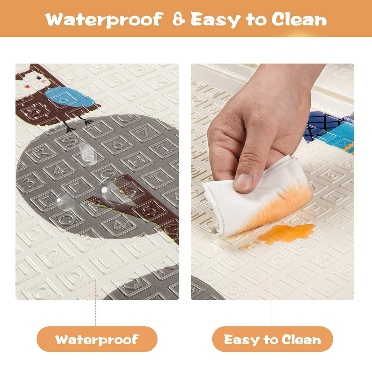 Extra Large Waterproof Foldable Baby Play Mat with Carry Bag R678735