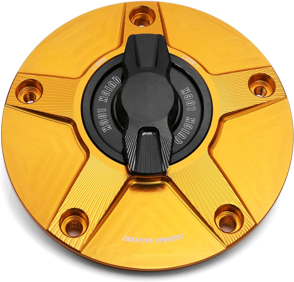 Gold 1/4 Quick Lock Fuel Cap V8920