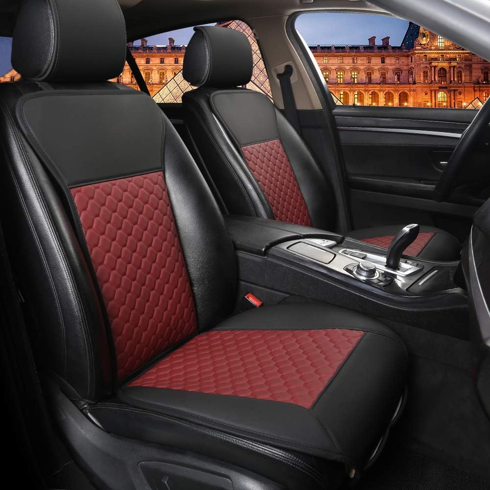 Beige Diamond Pattern Car Seat Covers G63746