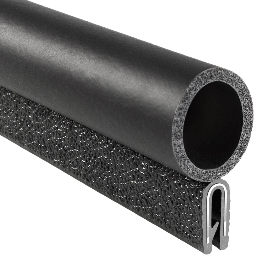 PVC EPDM Rubber Trim Seal with Top Bulb, 3/32” Edge, 3/4” Bulb, 25’ Length P78278