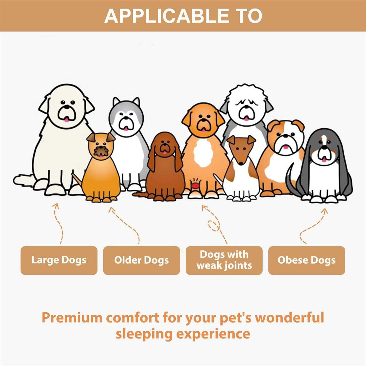 Orthopedic Egg Foam Dog Bed with Removable Washable Cover U4674