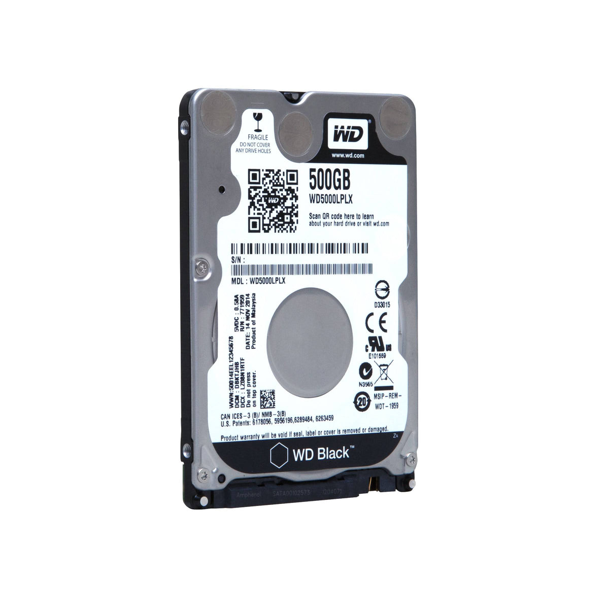 Black 500 GB 2.5" Internal Hard Drive R79095