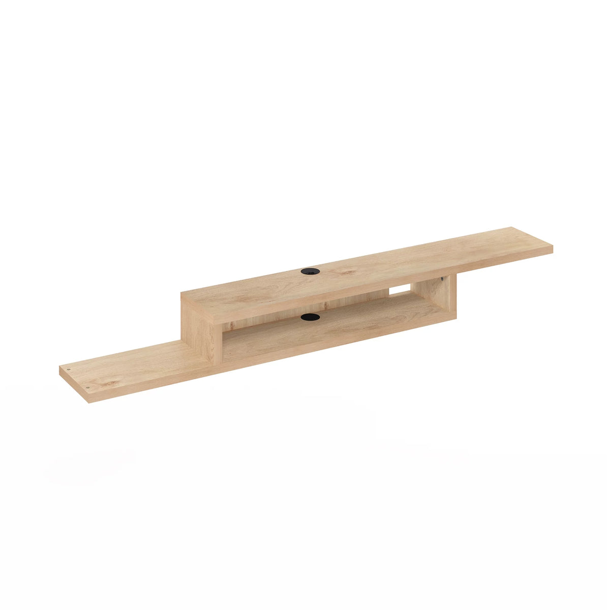 Wall Mounted Floating Media Console, 72 inch, Marcy Oak Q220