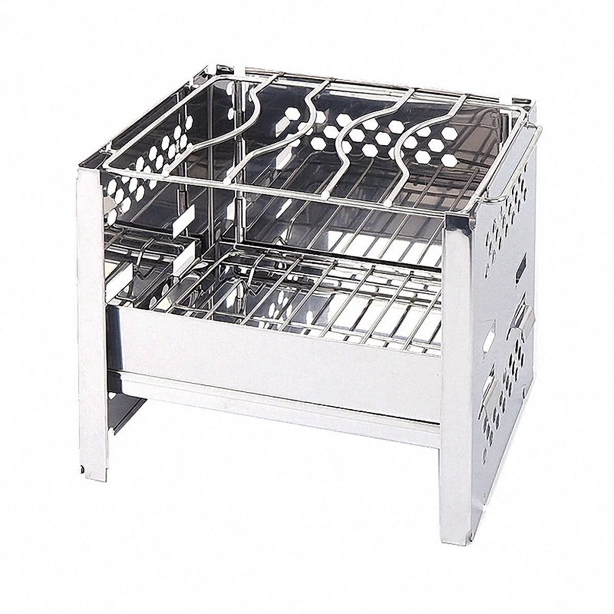 Folding Portable Charcoal Grill Stainless Steel Y1435