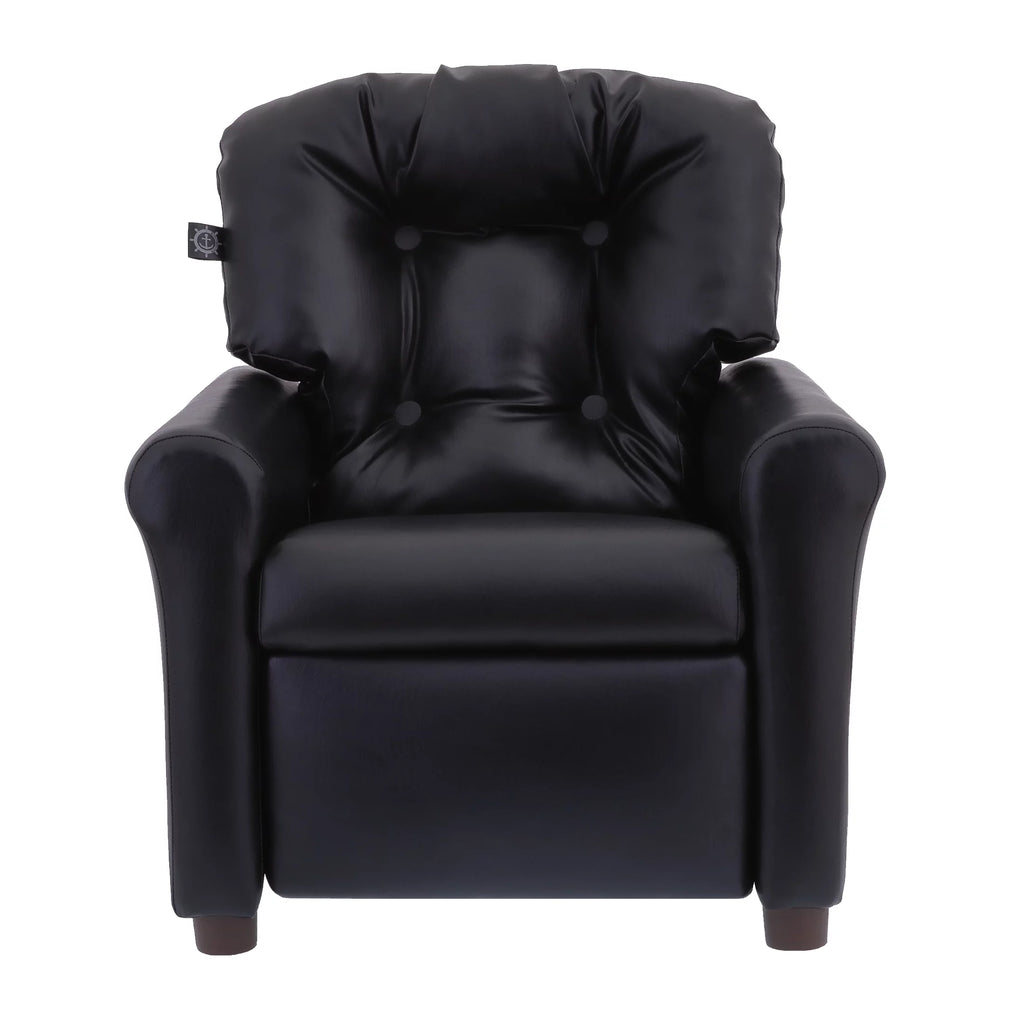 Kids Recliner Chair Polyester Linen Retro Orange O87441