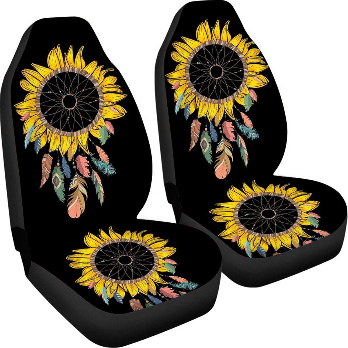 Animal Sea Turtle Print Car Seat Covers Pack of 2 J611