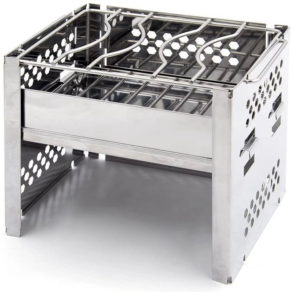 Folding Portable Charcoal Grill Stainless Steel Y1435