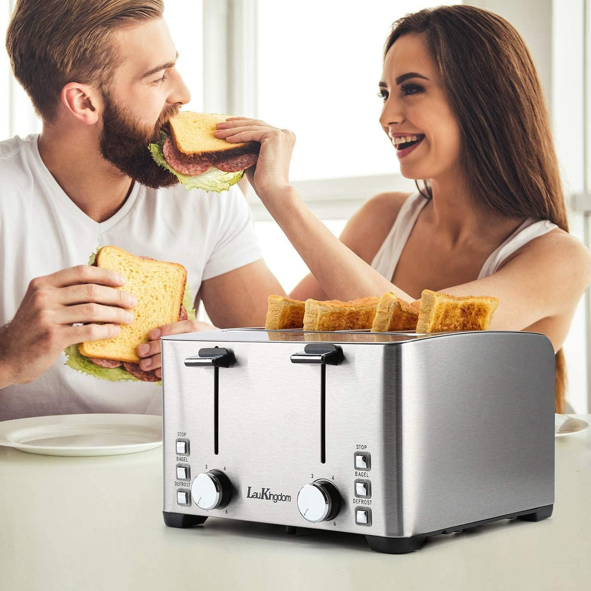 4 Slice Stainless Steel Toaster K206