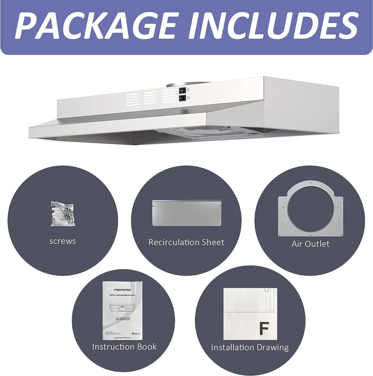 30 inch Under Cabinet Stainless Steel Range Hood I229525