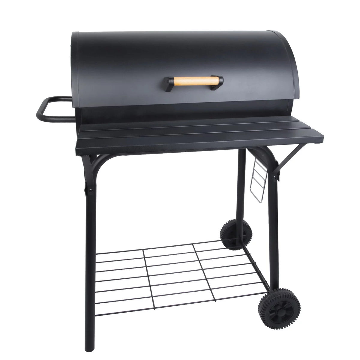 Portable Barrel Charcoal BBQ Grill with Front Shelf E806878