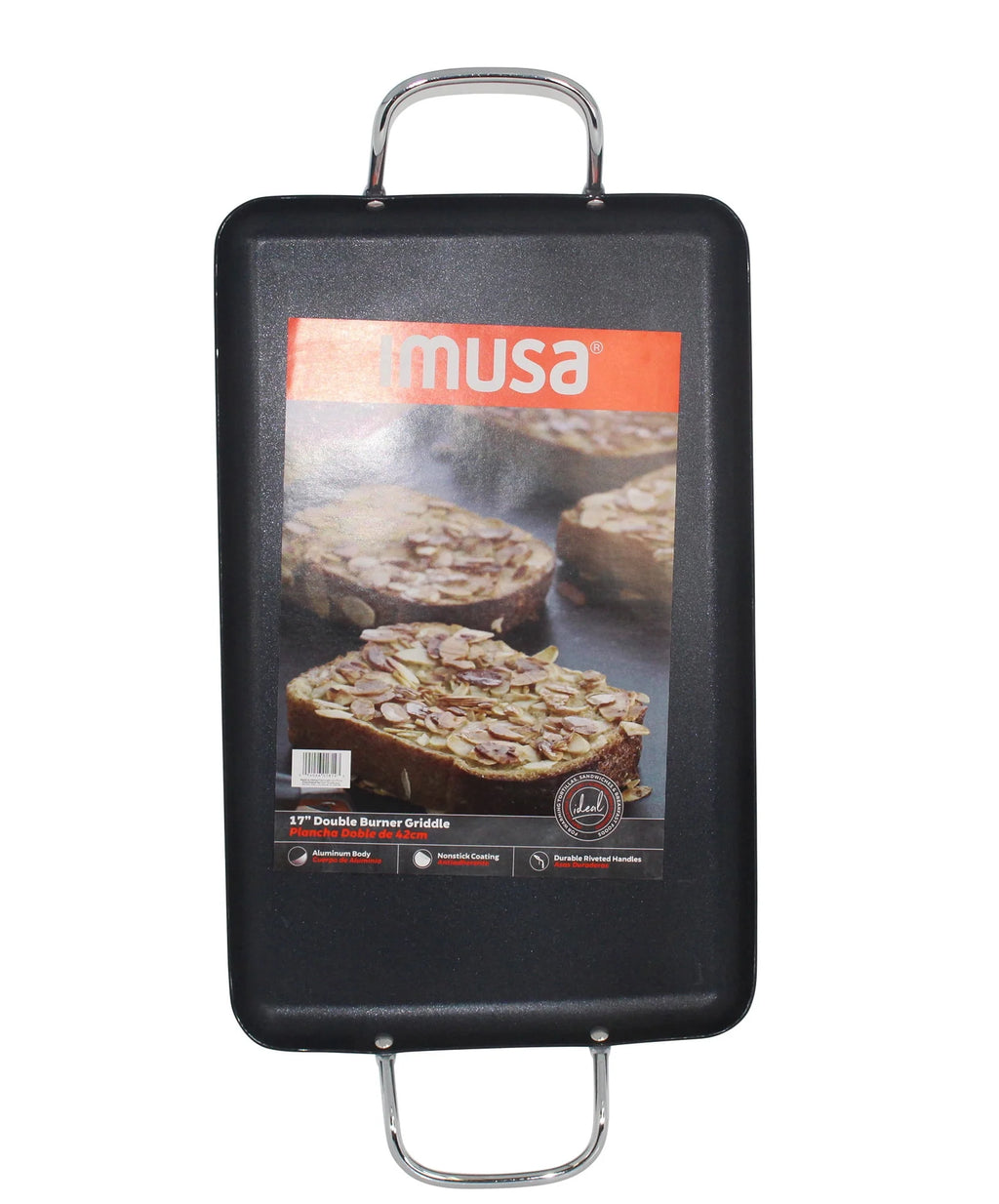 Black 20 x 12 Nonstick Double Burner Griddle K549558