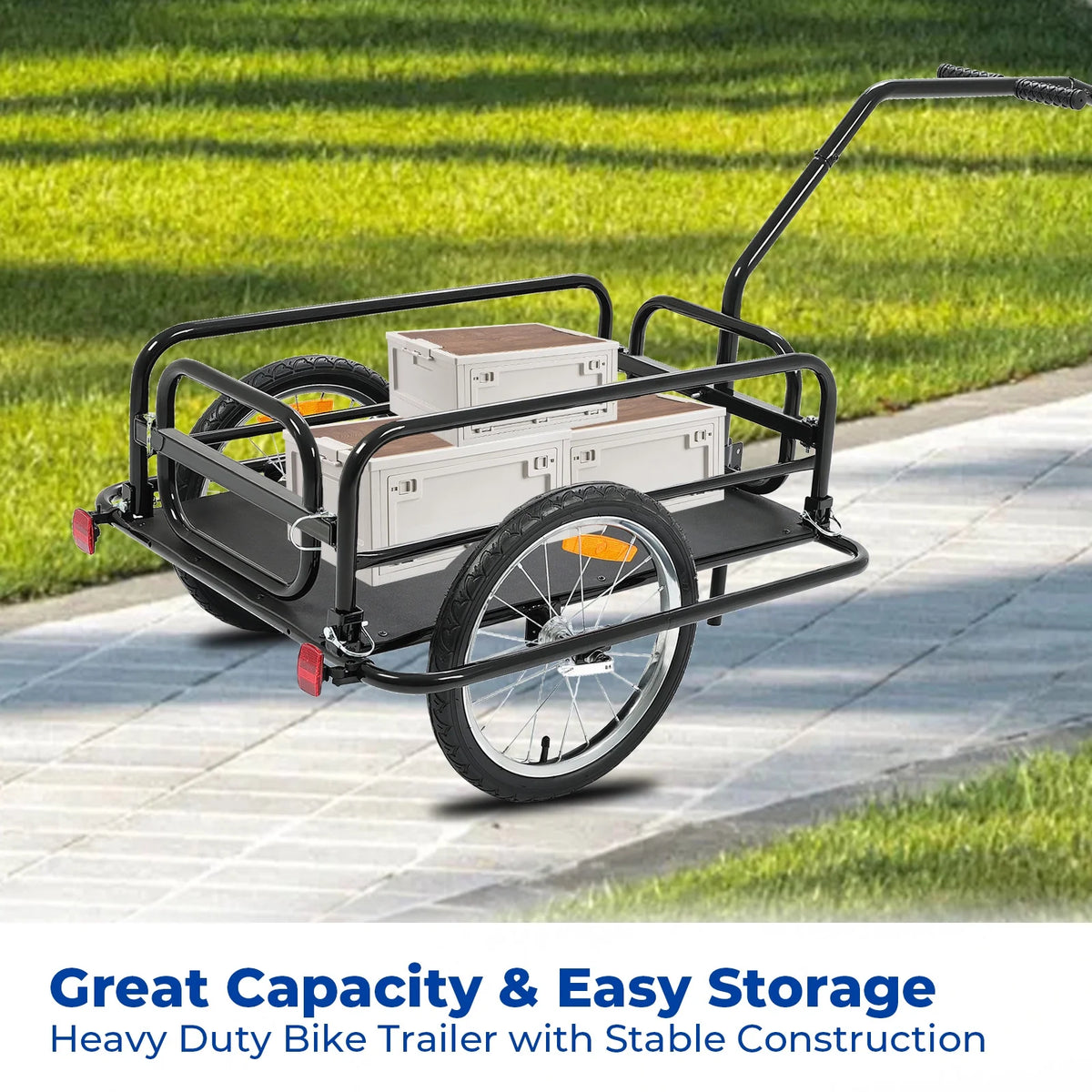 Foldable Bike Cargo Trailer with 16'' Wheels K719