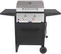 2-Burner Propane Gas Grill, Stainless and Black H443