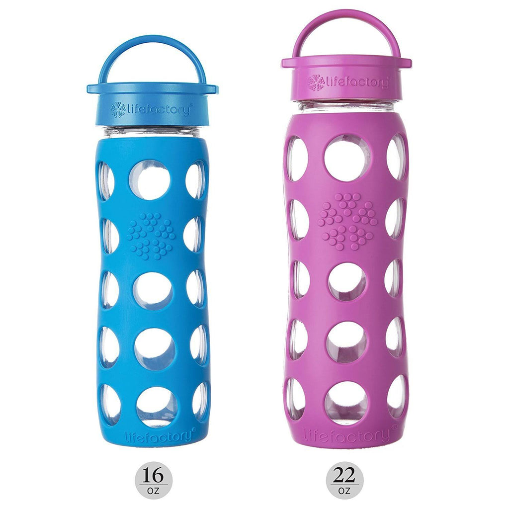 16-Ounce BPA-Free Glass Water Bottle with Silicone Sleeve U361