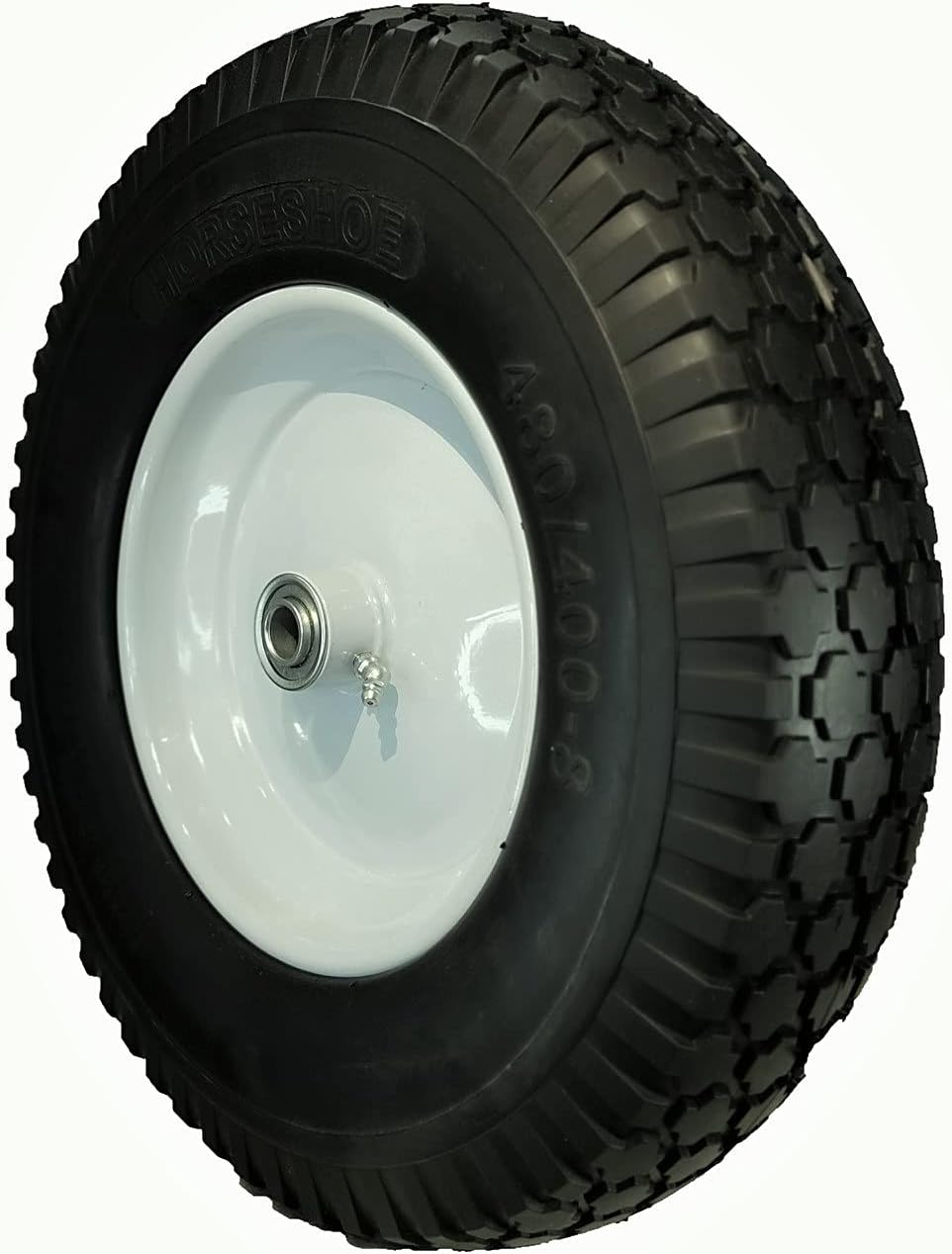 4.80/4.00-8 Solid Flat-Free Wheelbarrow Tire On Wheel L1558