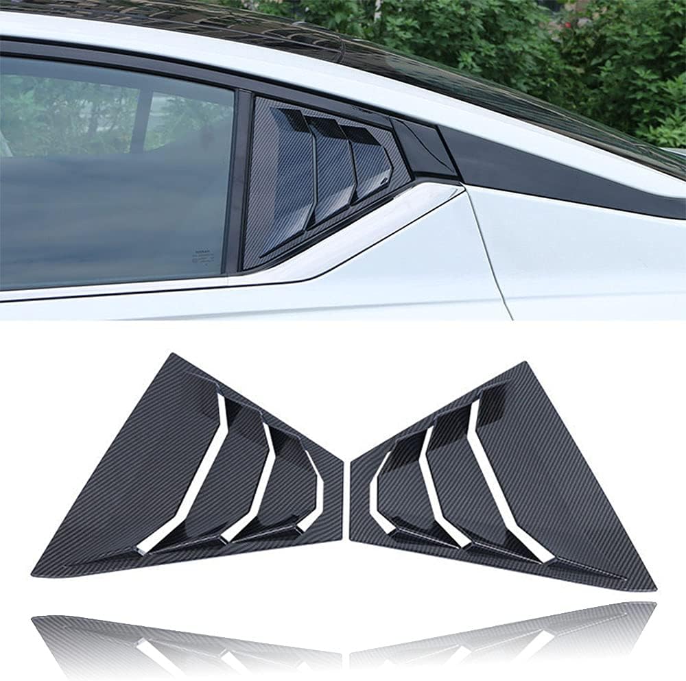 ABS Carbon Fiber Print Rear Side Window Louvers D962