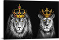 2 Pieces King Animal Canvas Wall Art 24x36inch K753217