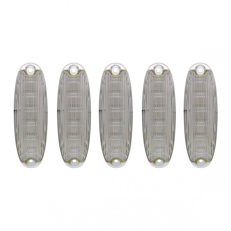6 LED Cab Lights Amber Clear Lens G519786