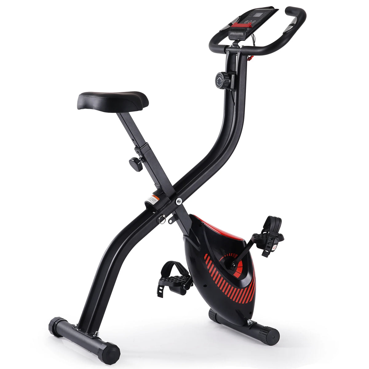 Folding Stationary Exercise Bike with LCD Monitor W307