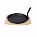 Cast Iron Round Frying Pan with Beech Trivet 21cm V287684