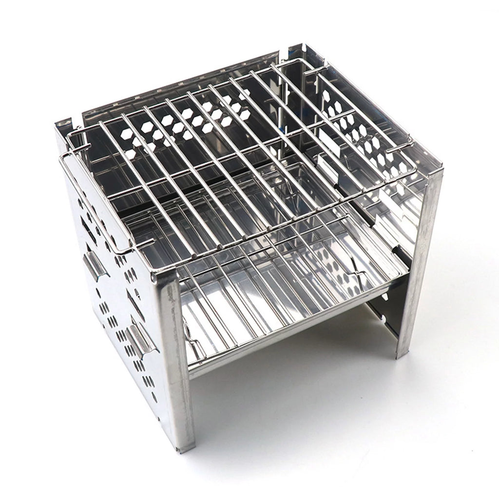 Folding Portable Charcoal Grill Stainless Steel Y1435
