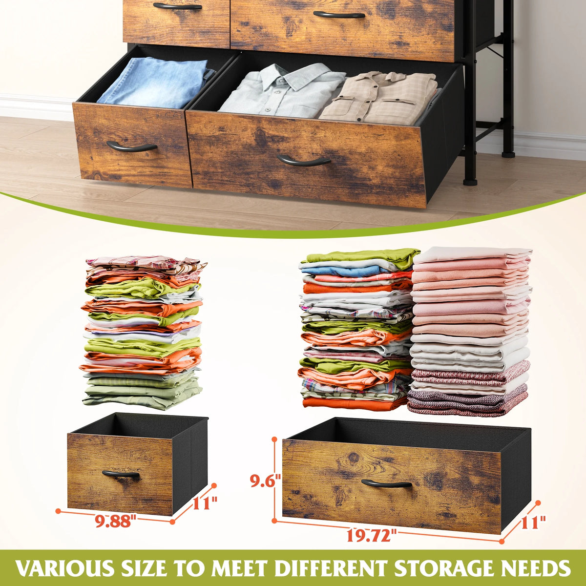 8 Drawer Wood Dresser T62804