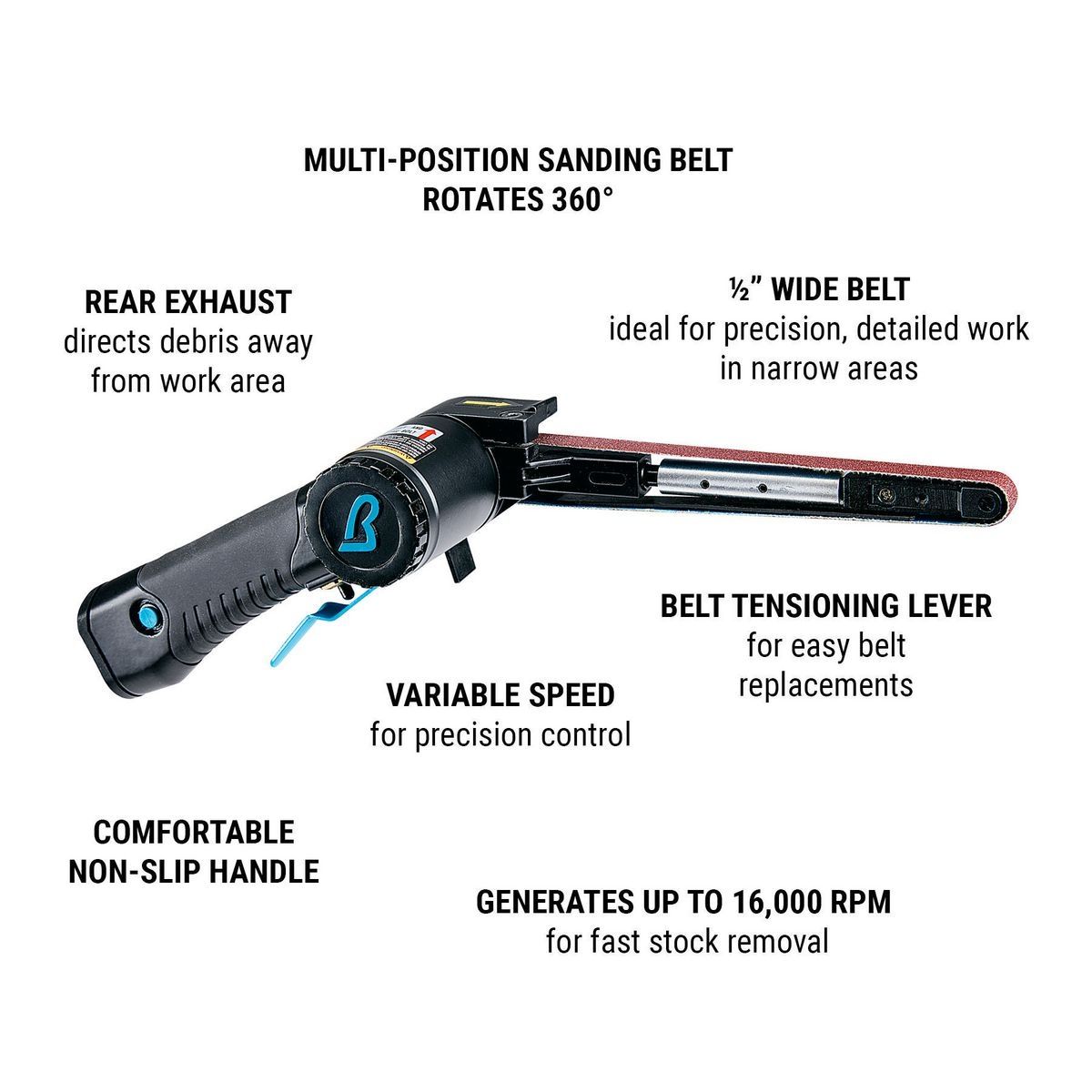 1/2 in. x 18 in. Belt Air Sander P279