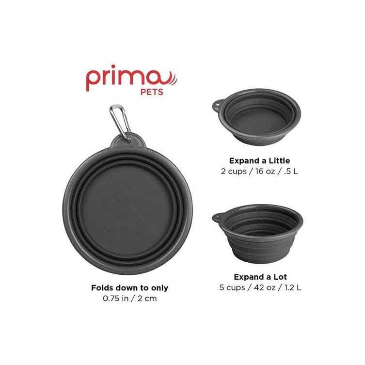 Collapsible Silicone Water Travel Bowl with Clip M48155