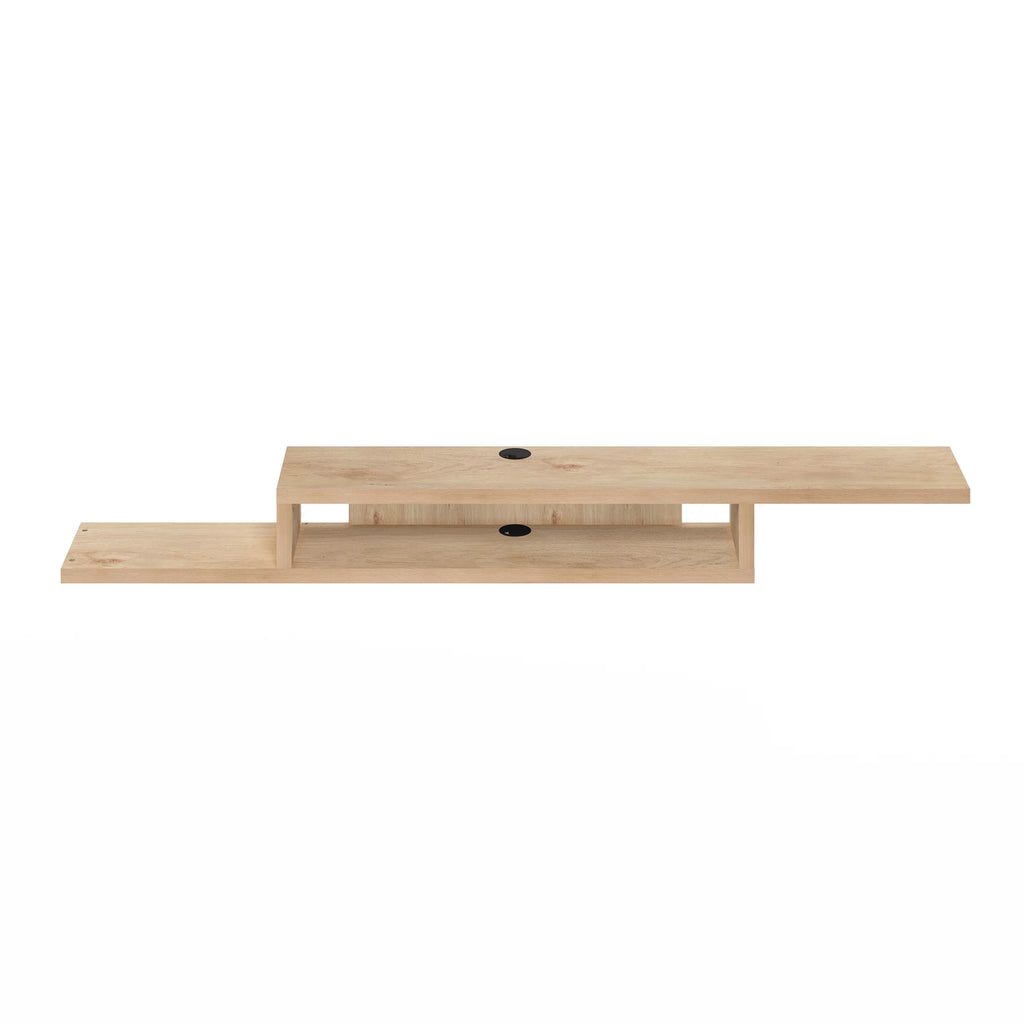 Wall Mounted Floating Media Console, 72 inch, Marcy Oak Q220