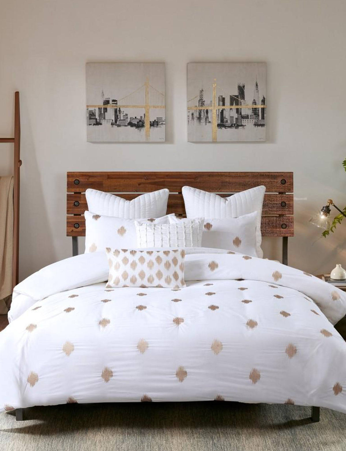3 Piece Cotton Percale Duvet Cover Mini Set Full/Queen H768325
