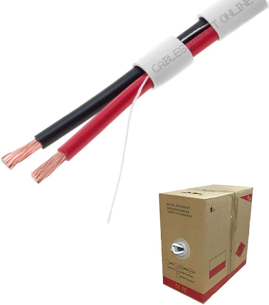 250FT 18/2 Oxygen Free Pure Copper Speaker Wire A6346