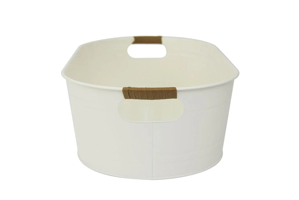 White Medium Oval Galvanized Tub U243453