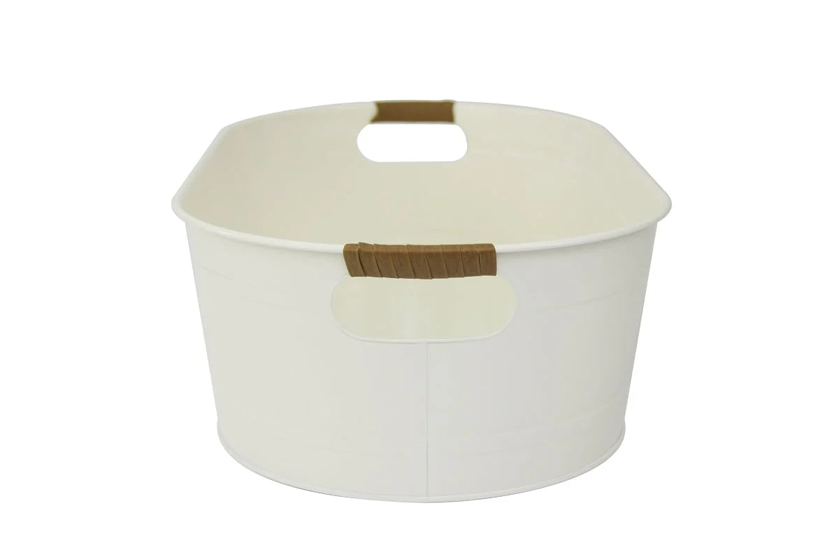 White Medium Oval Galvanized Tub U243453