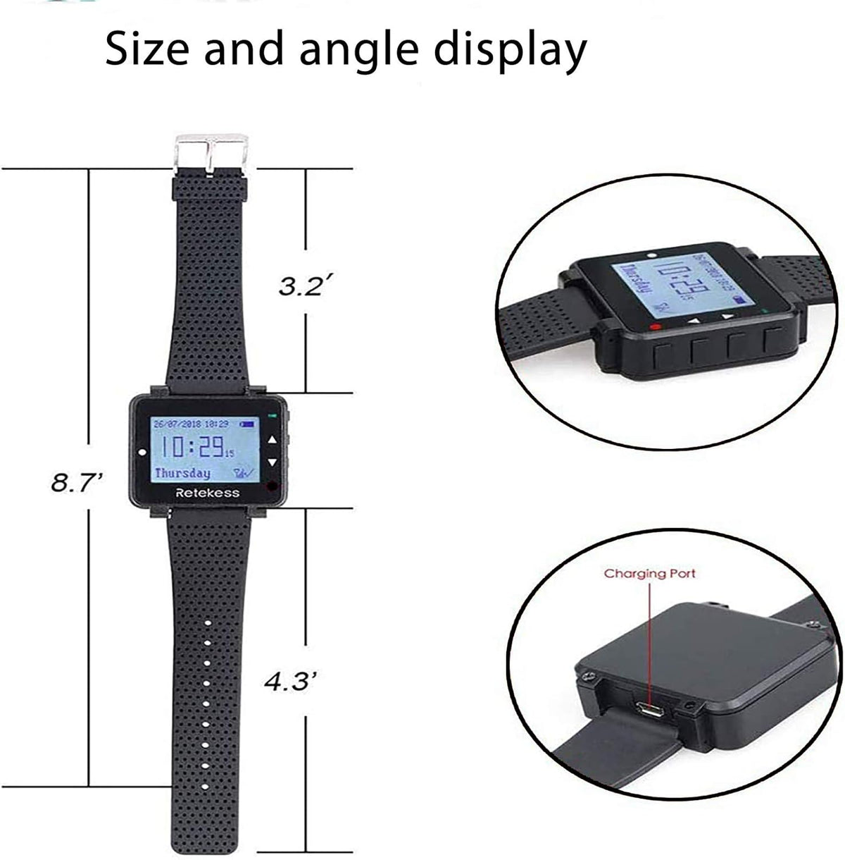 Wireless Caregiver Pager with 2 SOS Call Buttons Z96774