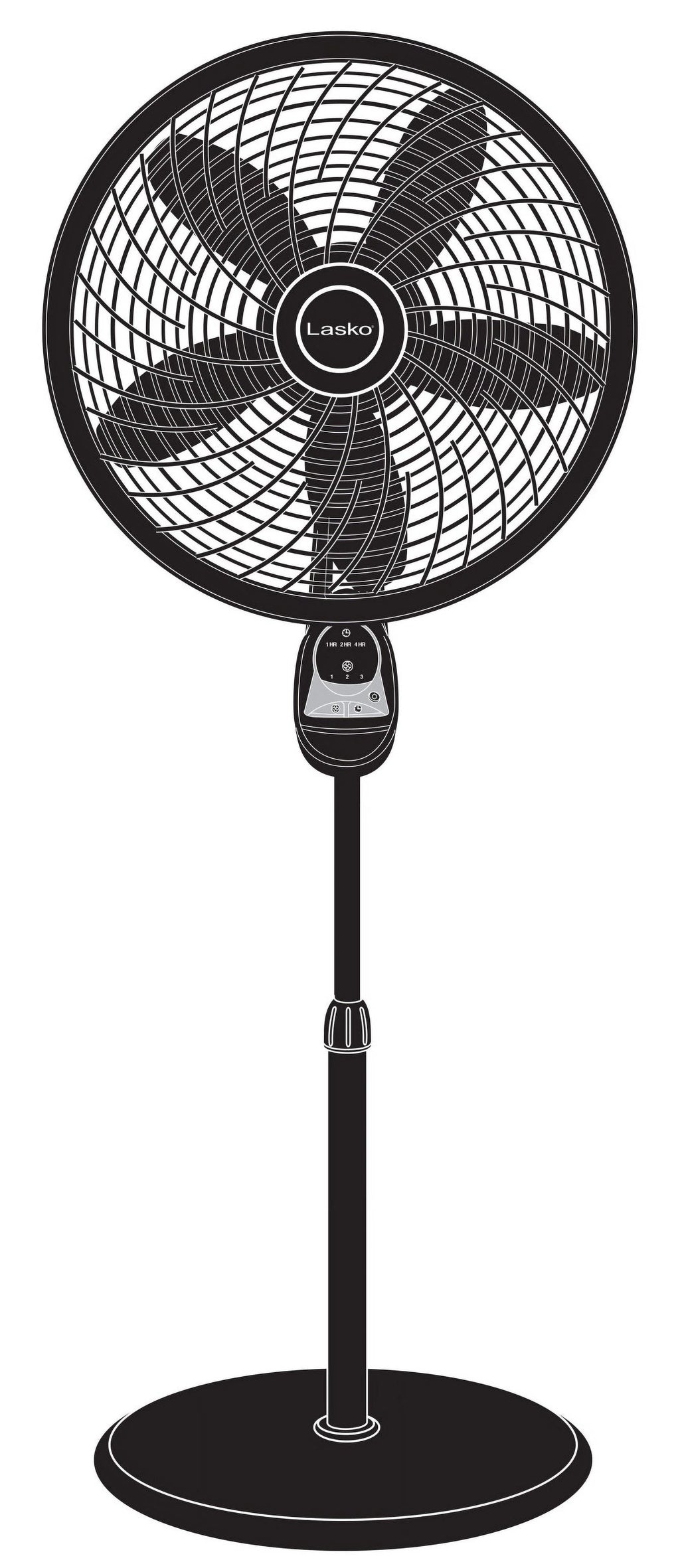 18 Oscillating Pedestal Fan with Remote, 3 Speeds, Black S564318