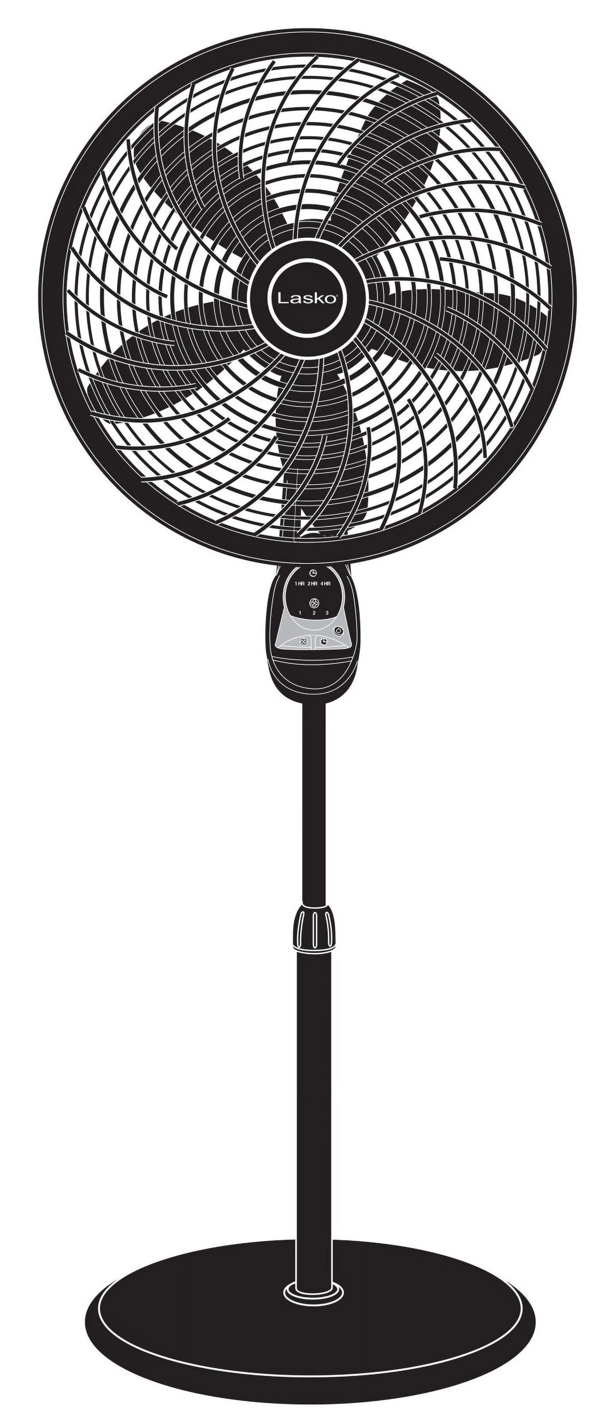 18 Oscillating Pedestal Fan with Remote, 3 Speeds, Black S564318