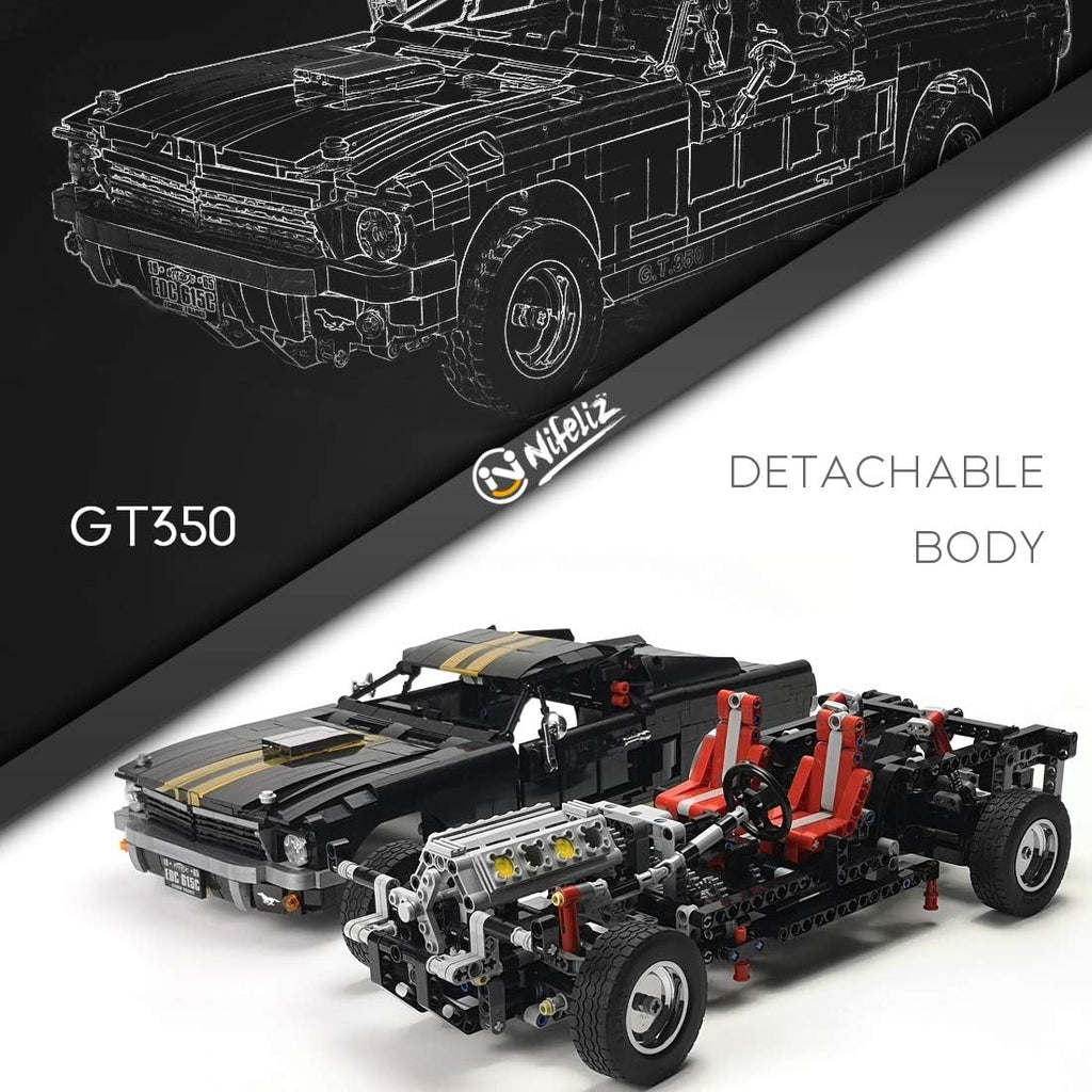 1965s GT350 Race Car Building Set (1,817 Pieces) D2899