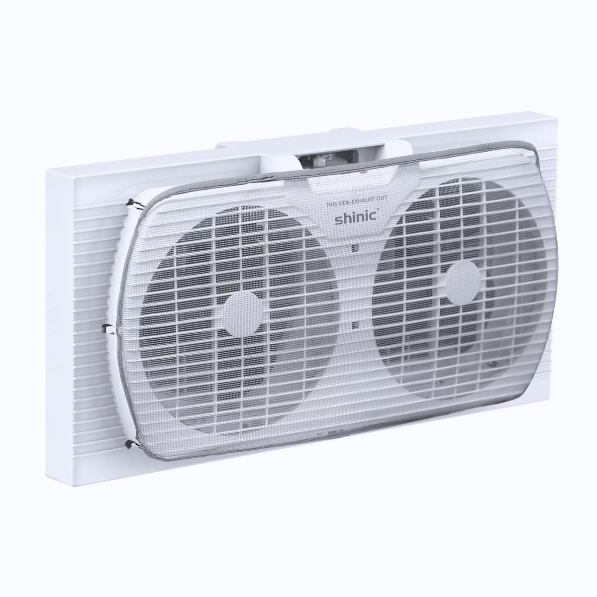 9 3-Speed Twin Window Fan with Bug Screen, White C963