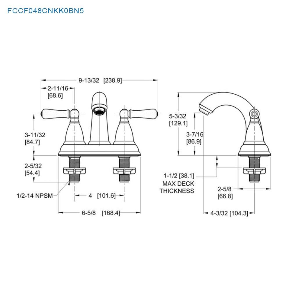 2-Handle Centerset Bathroom Faucet Brushed Nickel G692768