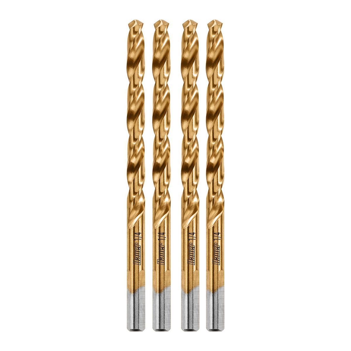 1/4 in. Titanium Drill Bit Set, 4 Piece H79465