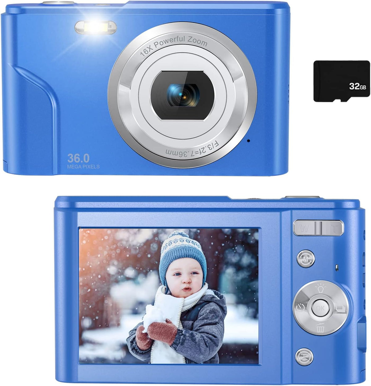 Kids Digital Camera with 32GB SD Card X9028