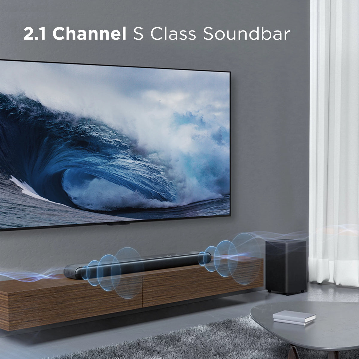 2.1 Channel Sound Bar with Wireless Subwoofer J4948
