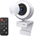 1080P Zoomable Webcam with Remote Control, Privacy Cover, White F62376