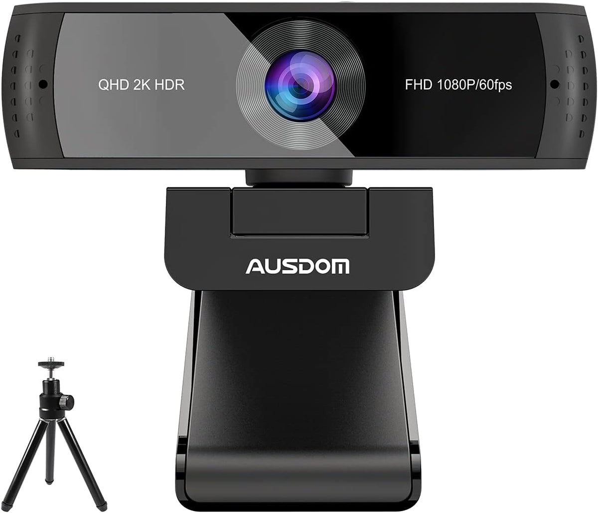 2K QHD AutoFocus Webcam with HDR Dual Noise Cancelling Microphones E2427