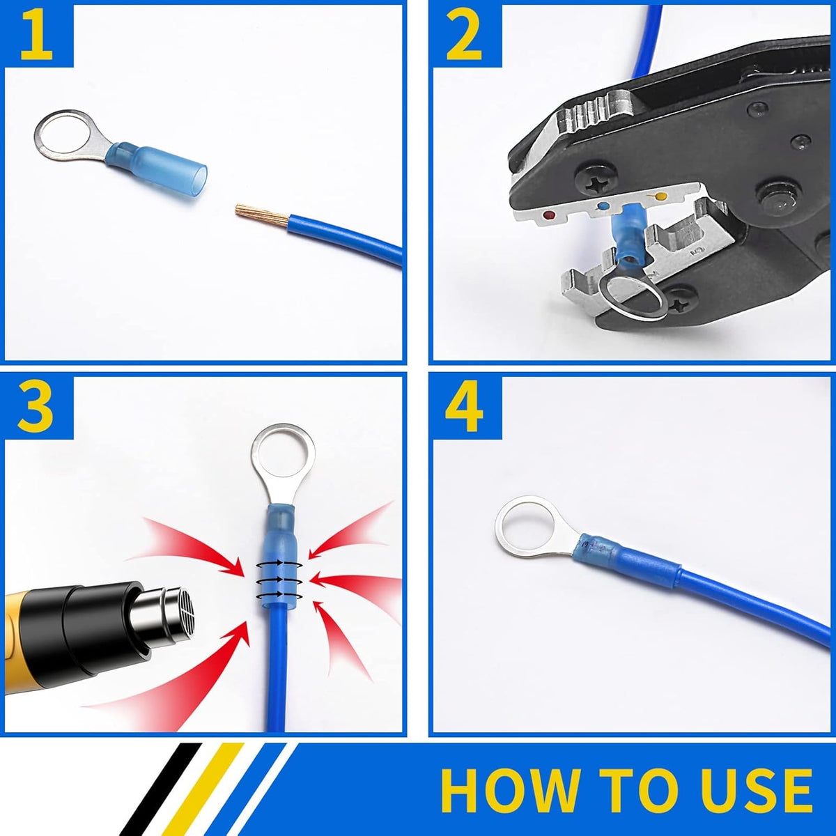 810PCS Insulated Heat Shrink Wire Connectors P1281