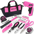 122-Piece Pink Tool Kit with 3.6V Electric Screwdriver R3170