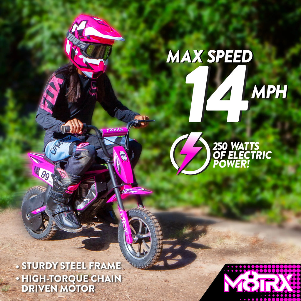 Pink 24V Electric Dirt Bike U33813