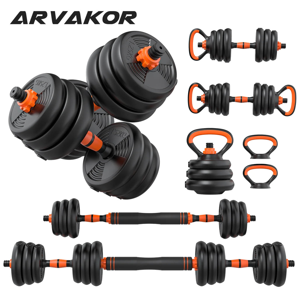 66LBS 4 in 1 Adjustable Dumbbell Set with Connecting Rod T59125